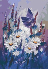 Картина за номерами Метелик в квітах (40х28) (RB-0759)