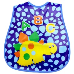 Нагрудник/слюнявчик клейончатий; 28 см (діно)