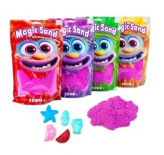 Кинетический песок Magic sand в пакете 39404-4 фиолетовый, 1 кг Стратег 