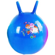 М'яч для фітнесу з ріжками, 45 см (блакитний)