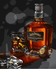 Набор для росписи по номерам Джек дениалс Strateg размером 40х50 см (HH081)