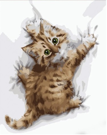 Набір для розпису по номерах Пухнастик Strateg розміром 30х40 см (SS6775)