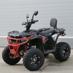 Квадроцикл AX150-2-3 (1шт) бензиновий 150 см?, авт. F/N/R, передні та задні дискові гальма, 8? литі колеса, LCD, фаркоп, спинка, до 85 кг, чорно-черв