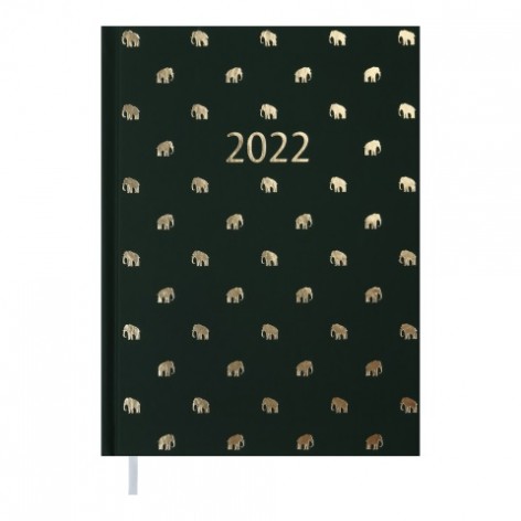 Дневник датированный 2022 MODERNA, A5, т-зеленый