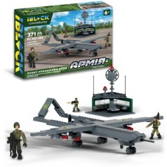 Конструктор iBlock Армия, ПУНКТ УПРАВЛЕНИЯ БПЛА, 371дет, 3 фигурки, кор. 37*25.5*6см 