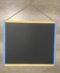 Настінна дошка двостороння для малювання крейдою дерев'яна 60x70 см HMKв2