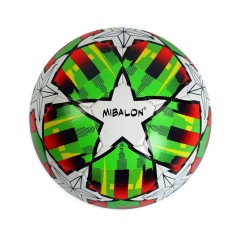 Мяч футбольный ГОРОД зеленый материал PVC, вес 270-290 грамм, размер №5