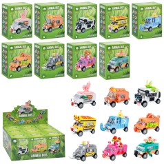 Конструктор автобус, від 101дет, в кор-ці, (9видів) /18/162/9шт в кор.  27,5-12,5-18,5см