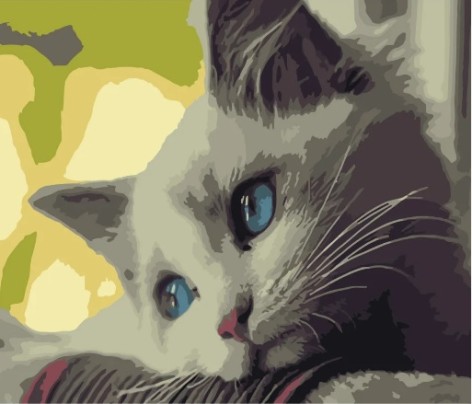 Набор для росписи по номерам Невинный взгляд Strateg размером 40х50 см (DY176)