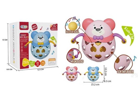 Брязкальце 2 цвета, пальчиковые игры, в кор. 