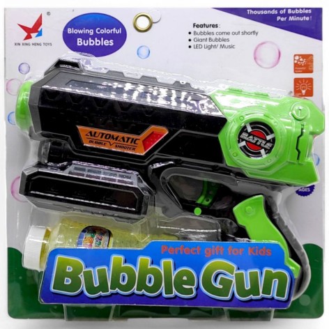Пістолет стріляє мильними бульбашками, зі світлом