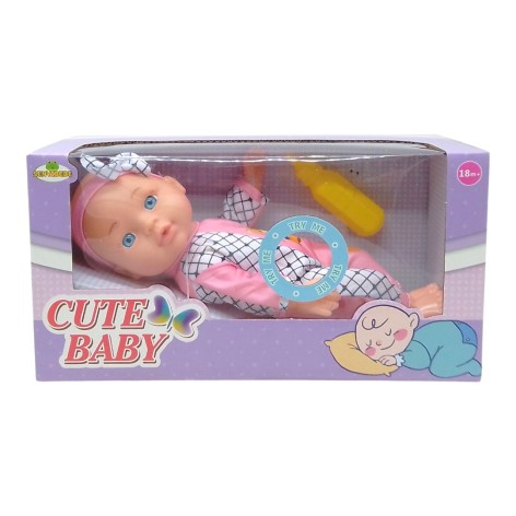 Пупс "Cute Baby" 30 см (Рожевий), сміється, плаче