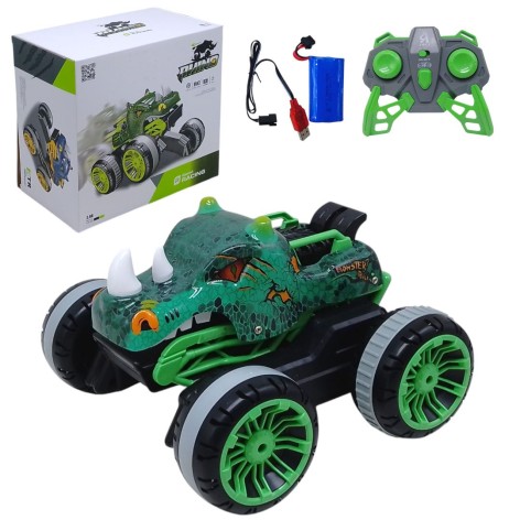 Машинка на радіокеруванні Всюдихід-трюкач Носоріг смарагдовий