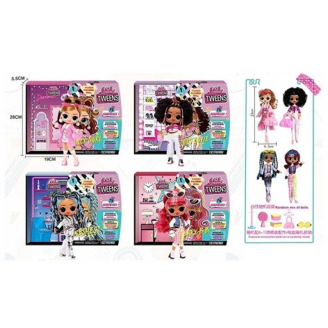 Кукла 4 вида, в кор., микс видов 