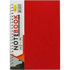Блокнот А5, 80 л., Красный