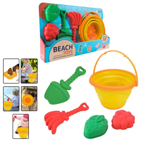 Набор для песка (ведро, пасочки,лопатки, открытая коробка)