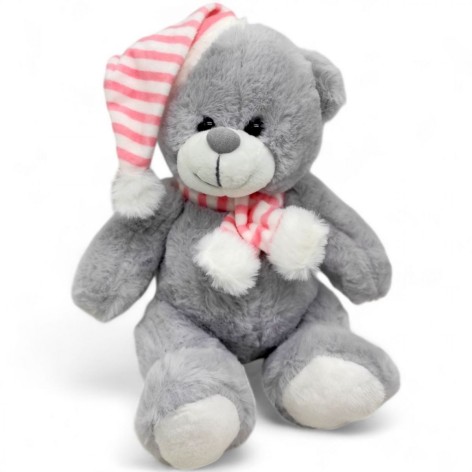 М'яка іграшка "Ведмедик" (21 см), в рожевому ковпаку