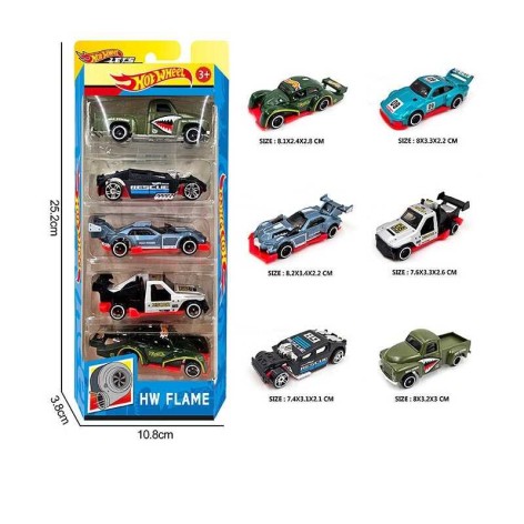 Набір машин 5 мінімоделей, металопластик, в кор. 