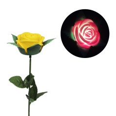 Роза со светом, 40 см (желтый)