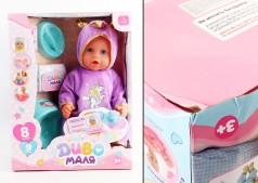 УЦЕНКА 20% Лялька 43см, п'є-пісає, горщик, пляшечка, посуд, соска, підгузок, в кор-ці, 30-39-18см 