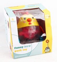 УЦЕНКА 30% Каталка на палиці 48см, світло, підв.крил, 3види (пінгв, каченя, сова), бат (табл), в кор-ці, 21-21,