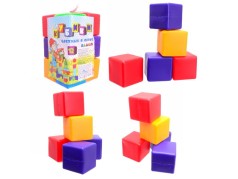 Кубики кольорові 12 елементів Бамсік