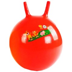 М'яч для фітнесу з ріжками, 45 см (червоний)