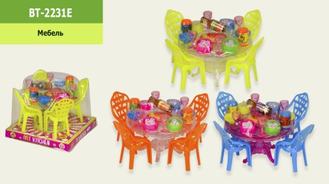 Мебель игрушечная столовая, 3 цвета, 14*14*11 см