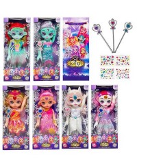 Кукла высота 30см, подсветка, песня английской, волшебная скипетр, микс видов 