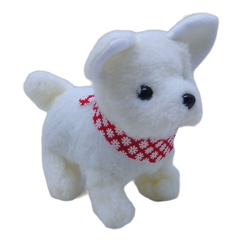 Мягкая интерактивная собачка (белая)