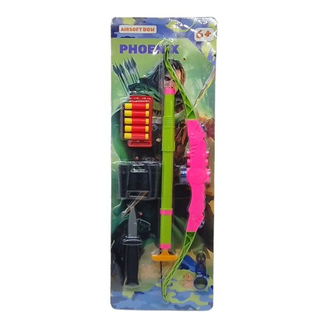 Дитячий лук Golden Gun "Фенікс" з м'якими патронами та аксесуарами (рожевий)