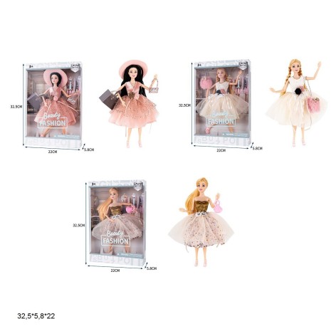 Лялька 29см ST606-H7/H8/H10 з аксес.3в.кор.32,5*5,8*22 