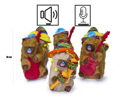 М'яка інтерактивна іграшка Капібара повторюшка //