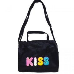 Сумка детская "Kiss", 23х26 см (черный)