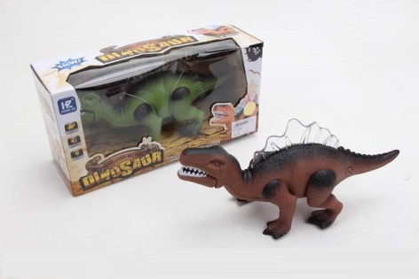 Іграшковий динозавр 2 види, на батарейках, звук, світло, ходить, 33*12*17 см