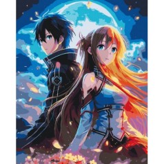 Картина за номерами "Аніме. Майстри меча онлайн" 40х50 см