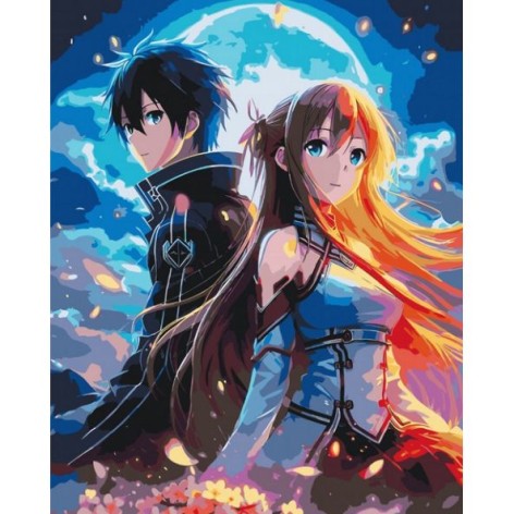 Картина за номерами "Аніме. Майстри меча онлайн" 40х50 см