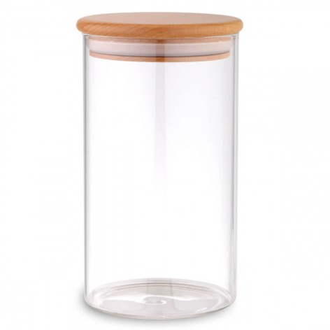 Банка з бамбуковою кришкою 1.35л 10*20см R33415 