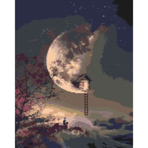 Алмазна мозаїка Origami "Місячна ніч" 40x50 см (OD3105)