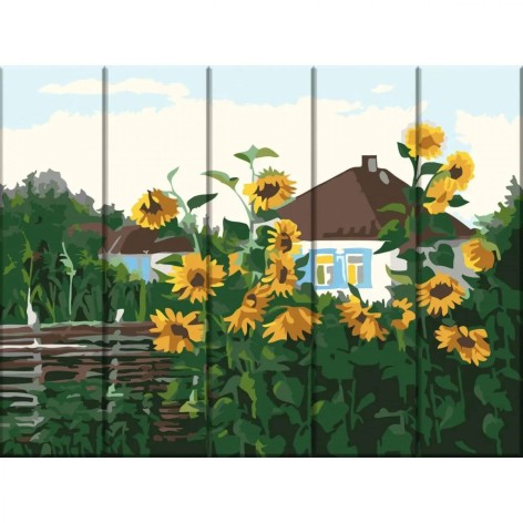 Картина за номерами на дереві Art Story "Рідне село" 30х40 см (ASW184)