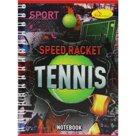 Блокнот А6, 80 л., посыпка, пружина боковая