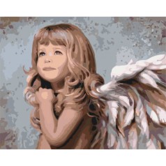 Картина по номерам Діти "Маленьке янголятко" 40*50см