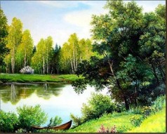 Набір для творчості алмазна картина Літо у лісі Strateg розміром 30х40 см кр (GM80244)