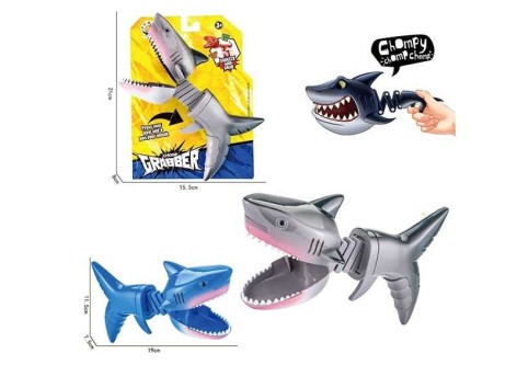 Акула-антистрес 3 кольори, на листі, мікс видів 