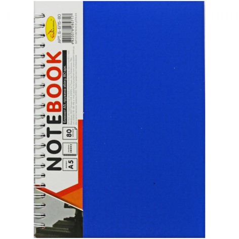 Блокнот А5, 80 л., синий