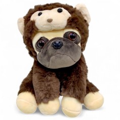 Мягкая игрушка "Мопс в капюшоне" (20 см) мартышка