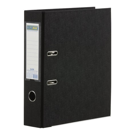 Папка-реєстратор ELITE двостороння А4 70/75 мм чорна PP збірна