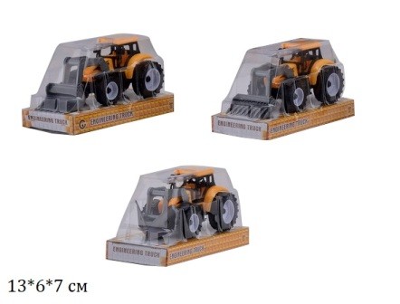 Трактор игрушечный 9985A инерционная, 3 цвета пластик 13*6*7