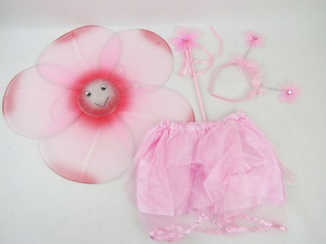 Карнавальный набор цветочка: палочка, юбка, цветочек (диаметр 40 см ), обруч (цвет микс)