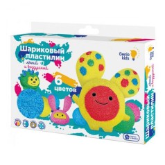 Шариковый пластилин, 6 цветов.